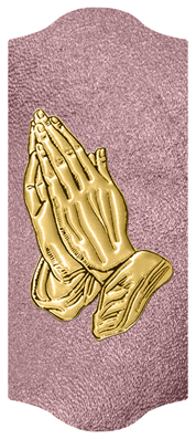 DARAY-C-516-GD-SH-OR Gold Praying Hands Shimmer Orchid